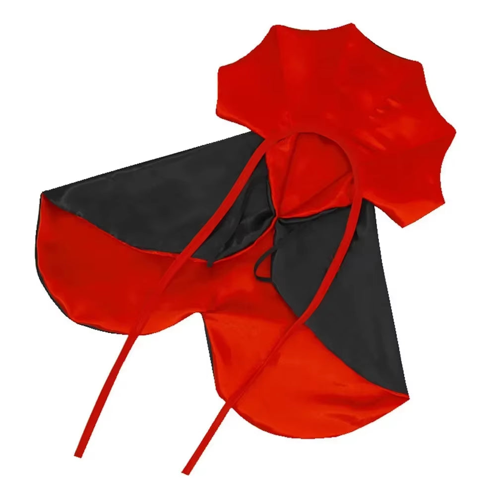 Halloween Dog Costume Cat Dog Vampire Devil Costume Cat Halloween Cloak Cape Red Black Halloween Costumes for Small Medium Dogs